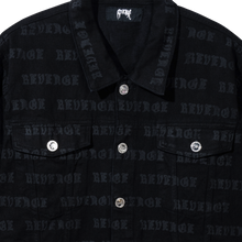 Load image into Gallery viewer, ALLOVER LOGO DENIM JACKET WASHED BLACK
