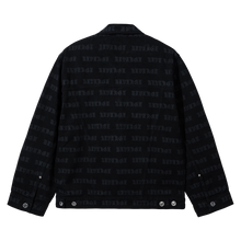 Load image into Gallery viewer, ALLOVER LOGO DENIM JACKET WASHED BLACK
