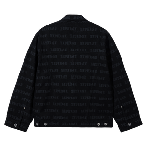 ALLOVER LOGO DENIM JACKET WASHED BLACK