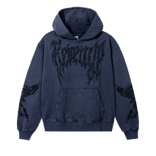 Load image into Gallery viewer, RENAISSANCE EMBROIDERED HOODIE WASHED NAVY
