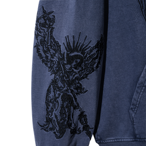RENAISSANCE EMBROIDERED HOODIE WASHED NAVY