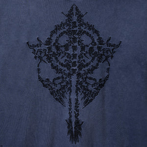 RENAISSANCE EMBROIDERED HOODIE WASHED NAVY