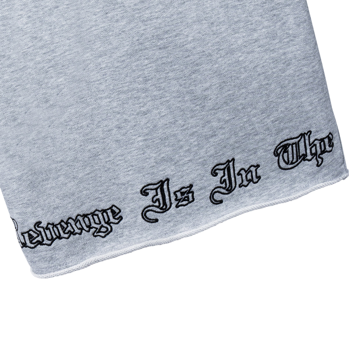 DOOM EMBROIDERED SWEATSHORTS WASHED HEATHER GREY