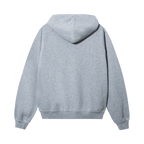 DOOM EMBROIDERED RAGLAN ZIP WASHED HEATHER GREY/RED