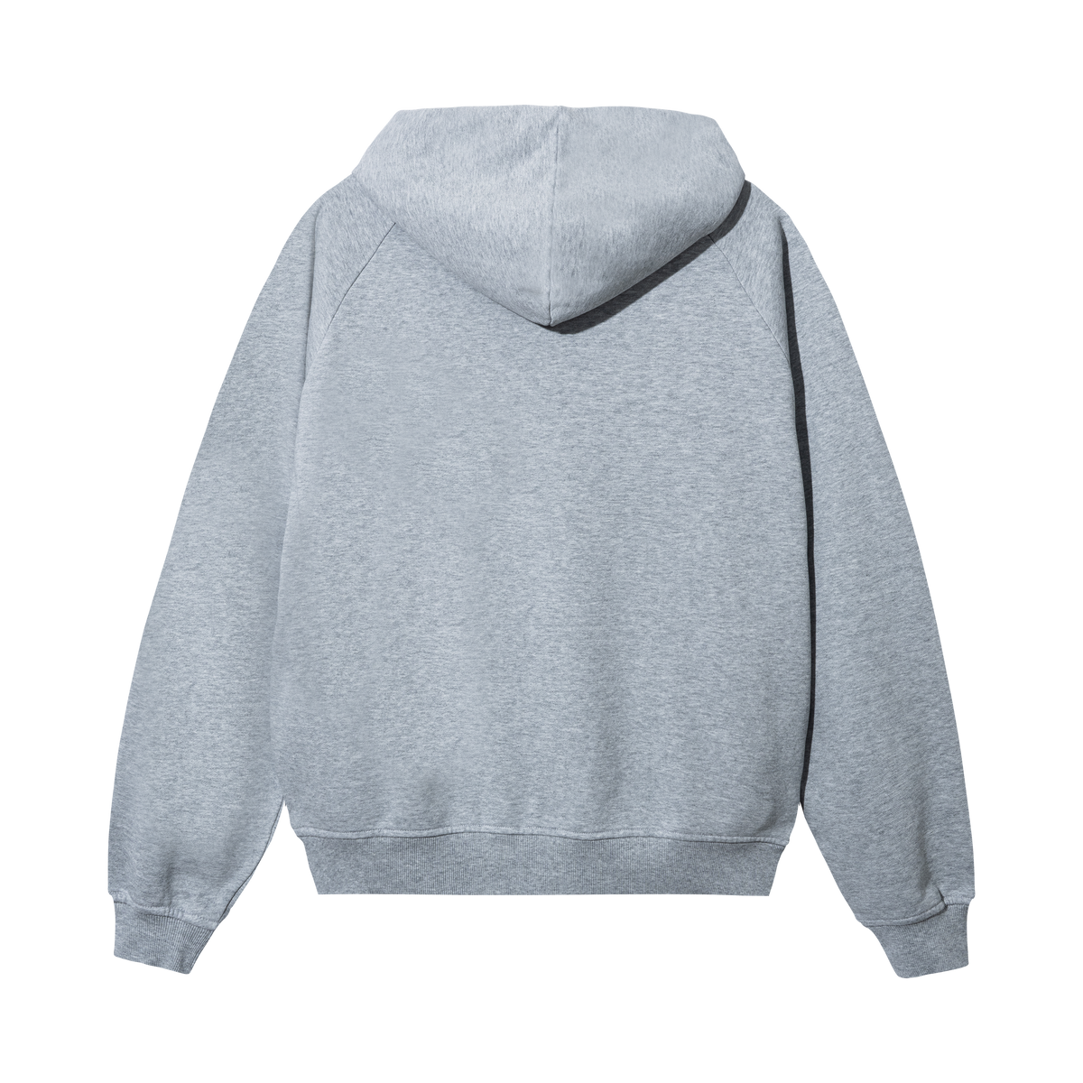 DOOM EMBROIDERED RAGLAN ZIP WASHED HEATHER GREY/RED