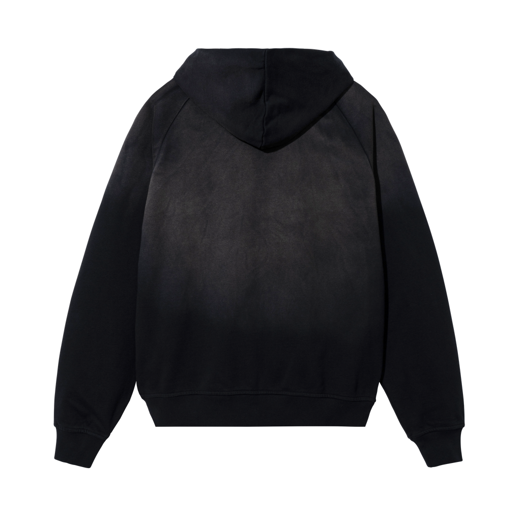 DOOM EMBROIDERED RAGLAN ZIP WASHED BLACK/PURPLE