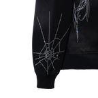 ARACHNID BEJEWELED ZIP WASHED BLACK/CRYSTAL