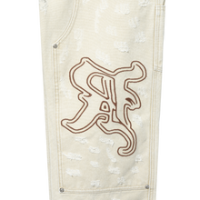 Load image into Gallery viewer, DISTRESSED R CARPENTER PANT CREAM
