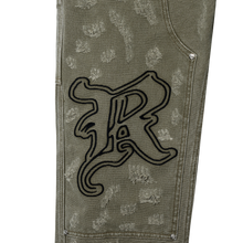 Load image into Gallery viewer, DISTRESSED R CARPENTER PANT OLIVE

