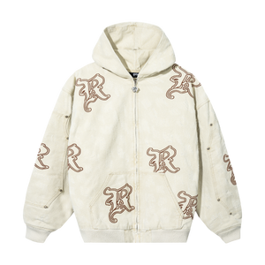 DISTRESSED R CARPENTER WORK JACKET CREAM
