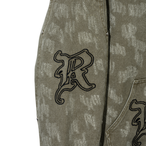 DISTRESSED R CARPENTER WORK JACKET OLIVE