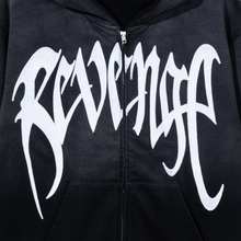 Load image into Gallery viewer, EMBROIDERED ARCH LOGO ZIP WASHED BLACK/WHITE
