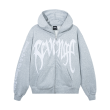 Load image into Gallery viewer, EMBROIDERED ARCH LOGO ZIP HEATHER GREY/WHITE
