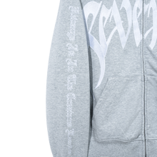 Load image into Gallery viewer, EMBROIDERED ARCH LOGO ZIP HEATHER GREY/WHITE

