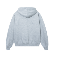 Load image into Gallery viewer, EMBROIDERED ARCH LOGO ZIP HEATHER GREY/WHITE

