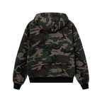 EMBROIDERED ARCH LOGO ZIP GREEN CAMO/BLACK