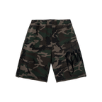 EMBROIDERED ARCH LOGO SWEATSHORTS GREEN CAMO/BLACK