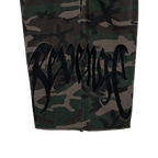 EMBROIDERED ARCH LOGO SWEATSHORTS GREEN CAMO/BLACK