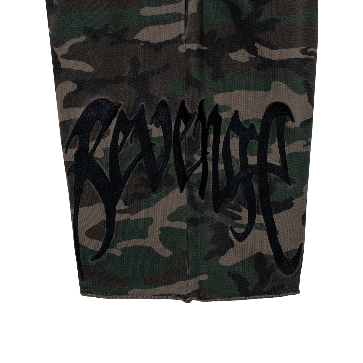 EMBROIDERED ARCH LOGO SWEATSHORTS GREEN CAMO/BLACK