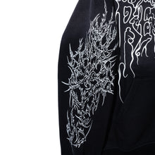 Load image into Gallery viewer, CRADLE OF BONES STUDDED ZIP WASHED BLACK
