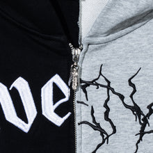 Load image into Gallery viewer, DUALITY ZIP BLACK/HEATHER GREY
