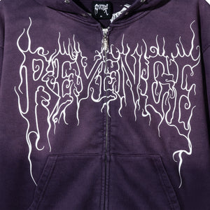 CRADLE OF BONES STUDDED ZIP WASHED PURPLE