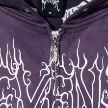 Load image into Gallery viewer, CRADLE OF BONES STUDDED ZIP WASHED PURPLE
