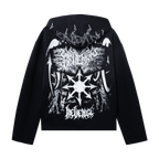 HEAVY METAL SPLIT ZIP WASHED BLACK
