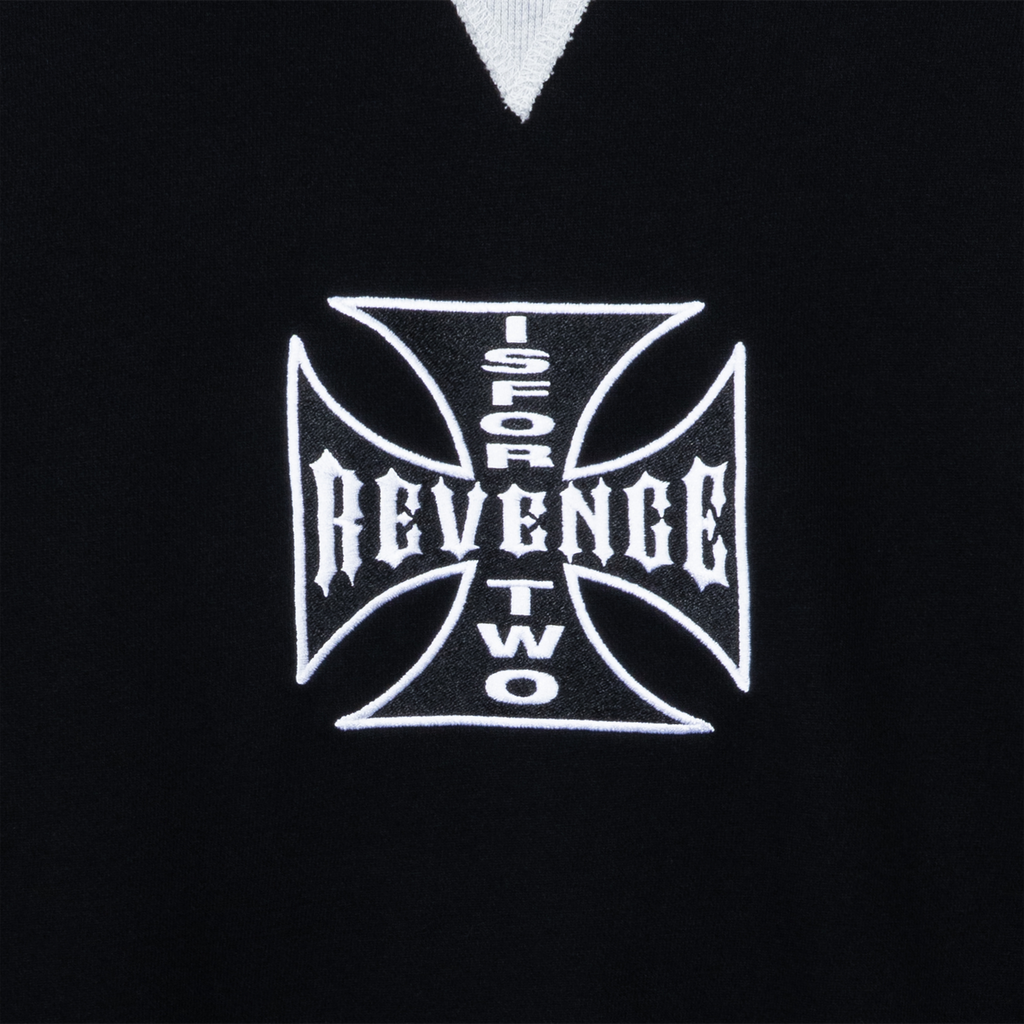 CHOPPER EMBROIDERED CREWNECK BLACK/HEATHER GREY