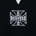 CHOPPER EMBROIDERED CREWNECK BLACK/HEATHER GREY