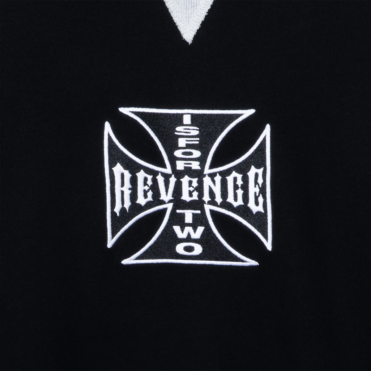 CHOPPER EMBROIDERED CREWNECK BLACK/HEATHER GREY
