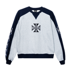 CHOPPER EMBROIDERED CREWNECK HEATHER GREY/NAVY
