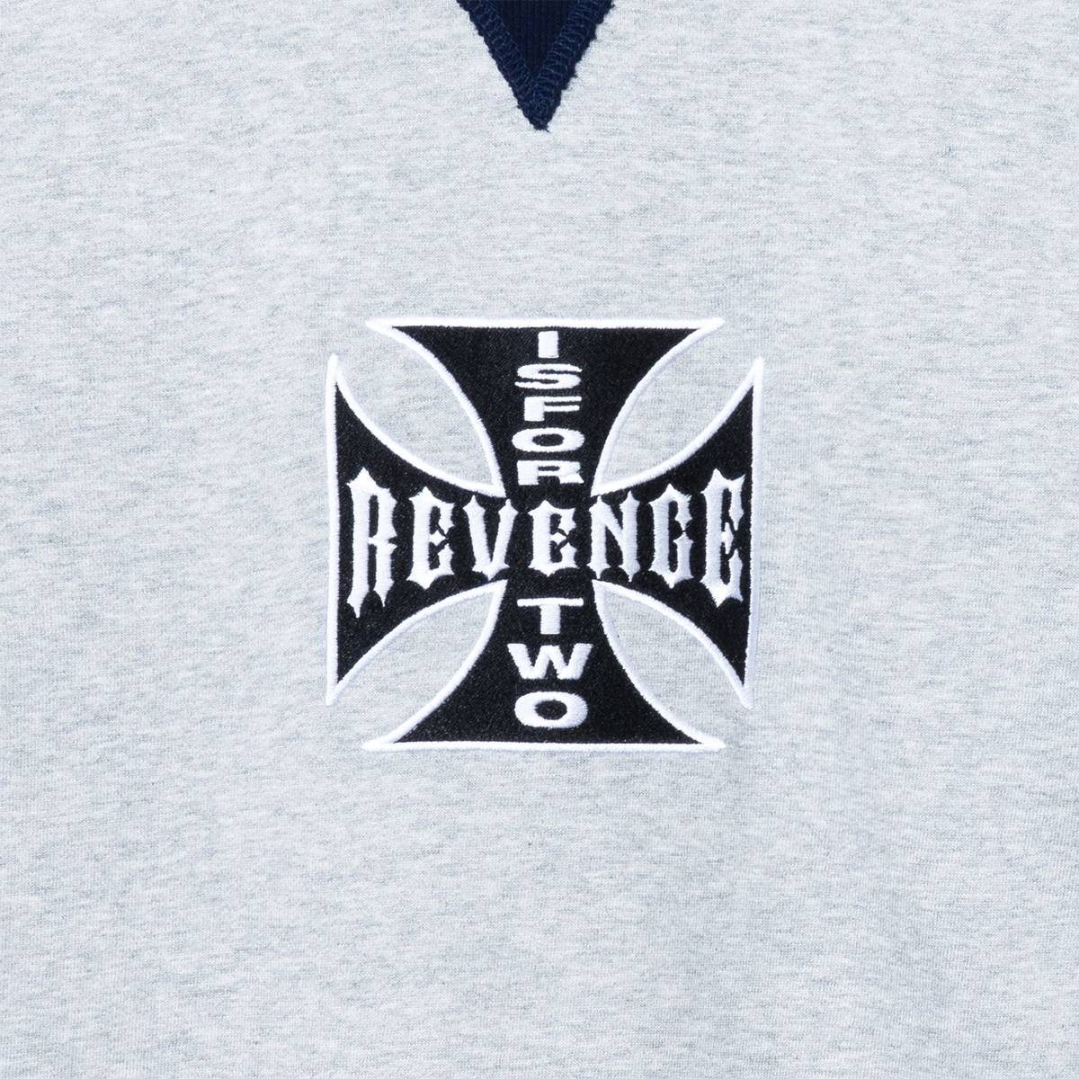 CHOPPER EMBROIDERED CREWNECK HEATHER GREY/NAVY