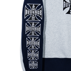 CHOPPER EMBROIDERED CREWNECK HEATHER GREY/NAVY