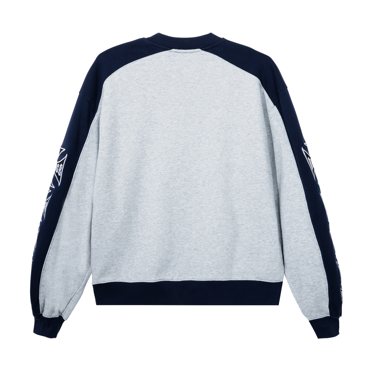 CHOPPER EMBROIDERED CREWNECK HEATHER GREY/NAVY