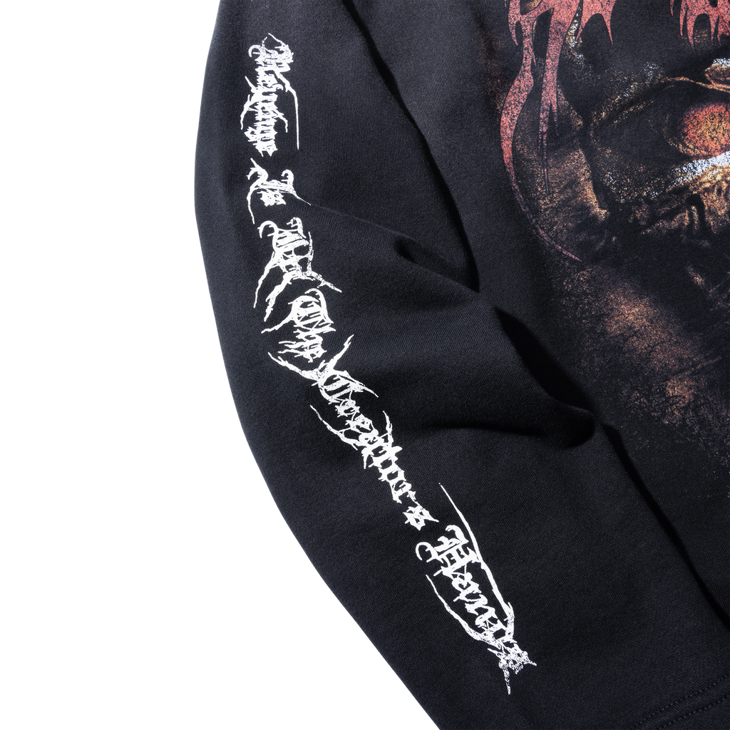 HEAVY METAL SPLIT ZIP WASHED BLACK