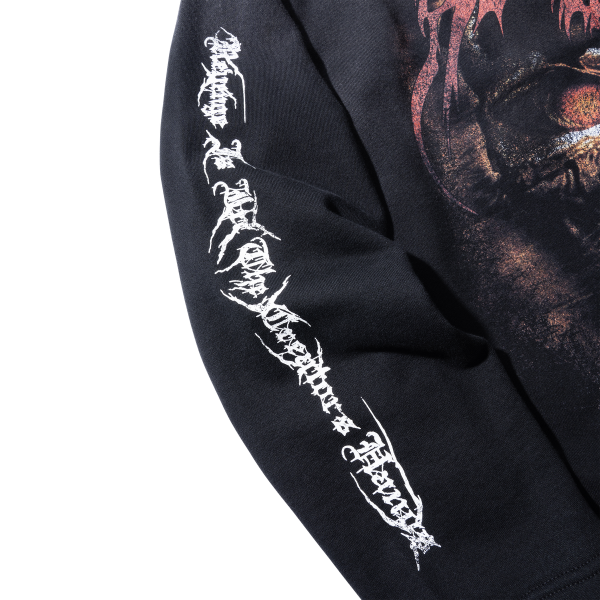 HEAVY METAL SPLIT ZIP WASHED BLACK