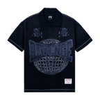 DESOLATE EMBROIDERED POLO WASHED NAVY