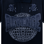 DESOLATE EMBROIDERED POLO WASHED NAVY