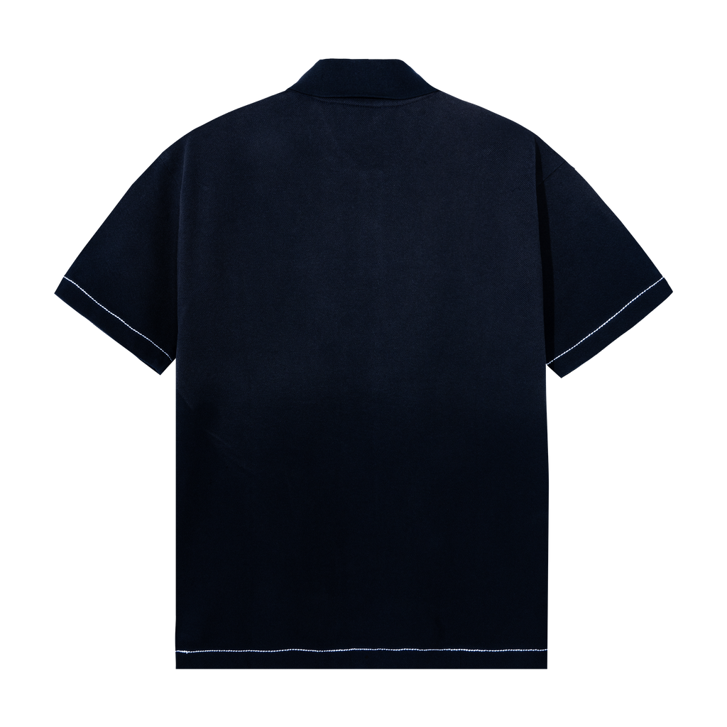 DESOLATE EMBROIDERED POLO WASHED NAVY