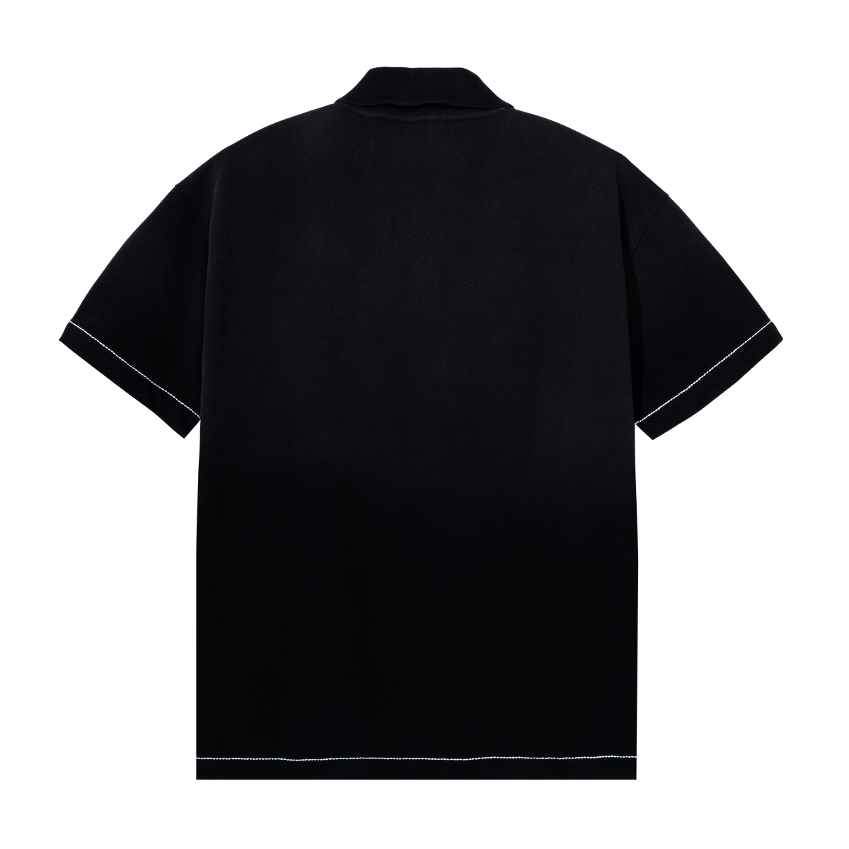 DESOLATE EMBROIDERED POLO WASHED BLACK