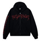 LIGHTNING LOGO EMBROIDERED ZIP BLACK/RED