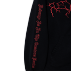 LIGHTNING LOGO EMBROIDERED ZIP BLACK/RED