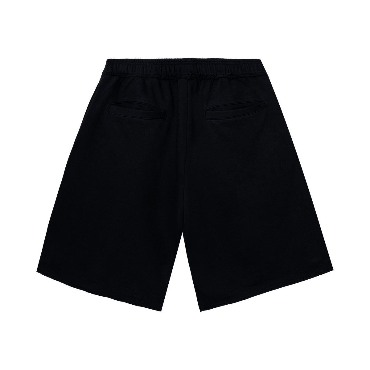 LIGHTNING LOGO EMBROIDERED SWEATSHORTS BLACK/RED
