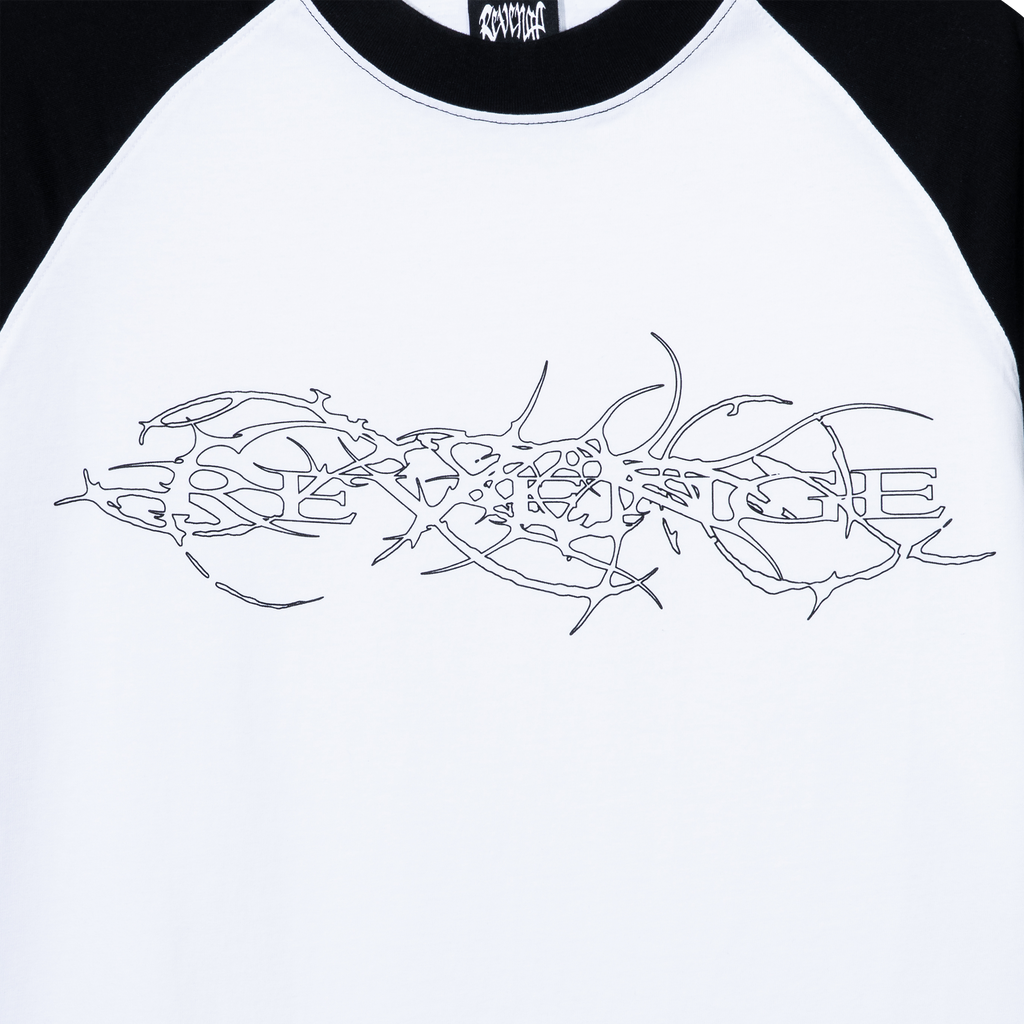 SILHOUETTE RAGLAN LONG SLEEVE BLACK/WHITE