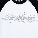 SILHOUETTE RAGLAN LONG SLEEVE BLACK/WHITE