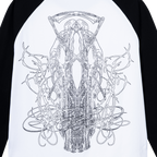 SILHOUETTE RAGLAN LONG SLEEVE BLACK/WHITE