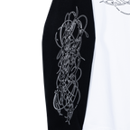SILHOUETTE RAGLAN LONG SLEEVE BLACK/WHITE