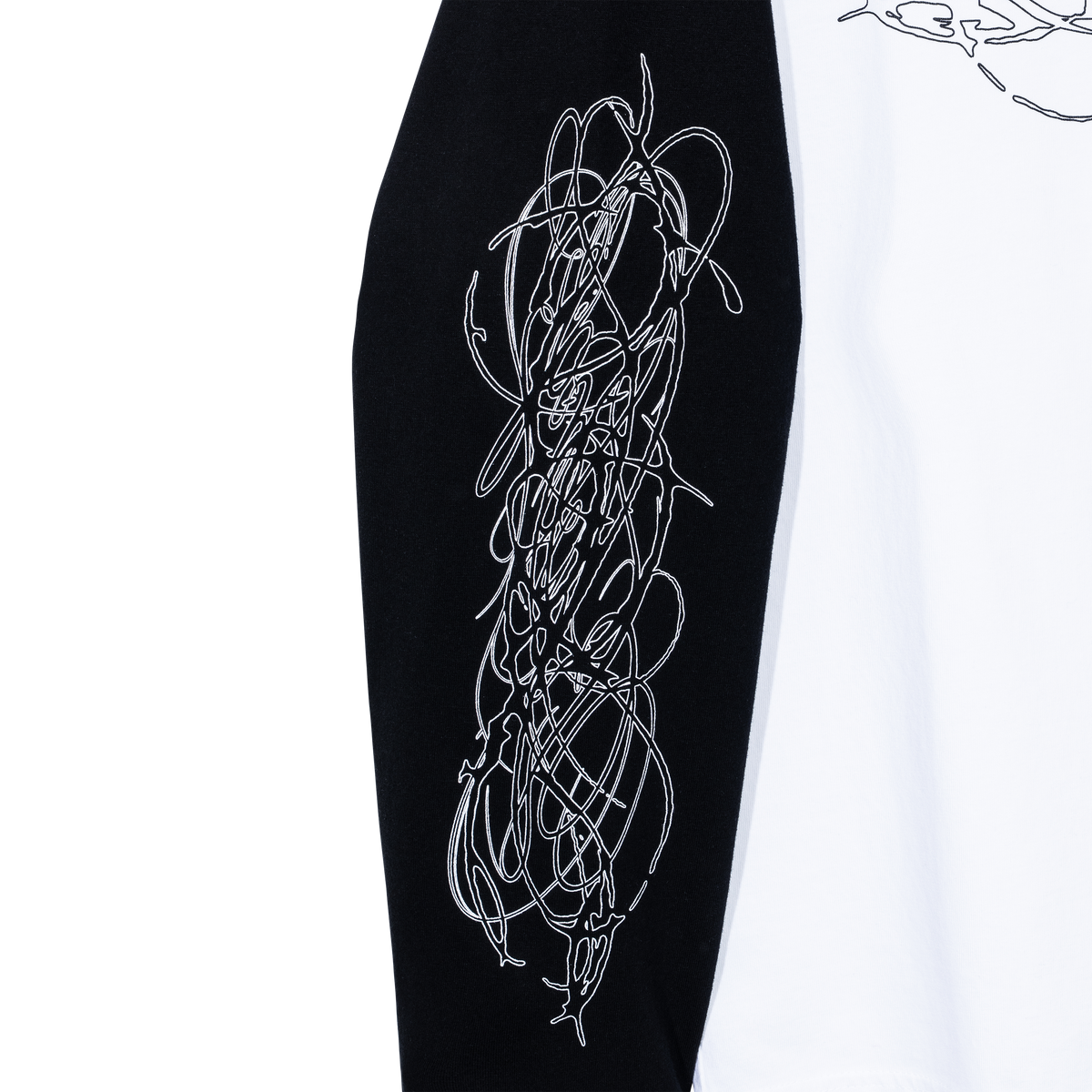 SILHOUETTE RAGLAN LONG SLEEVE BLACK/WHITE