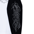SILHOUETTE RAGLAN LONG SLEEVE BLACK/WHITE